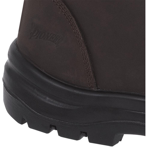 1028 Brown 8" Work Boots, Leather, Steel Toe, Size 10 TGS INDUSTRIEL