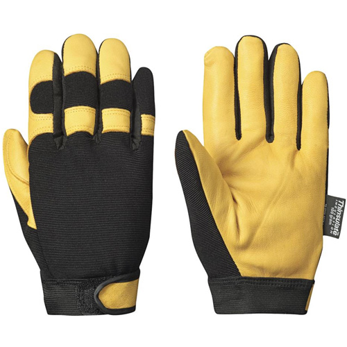 891 Gants ergonomiques isol&eacute;s de m&eacute;canicien, Paume Cuir fleur de ch&egrave;vre, Taille Petit TGS INDUSTRIEL