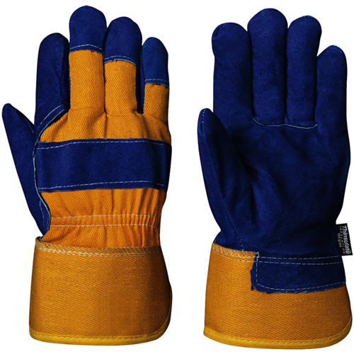 630 Blue Insulated Fitter's Gloves, One Size, Split Cowhide Palm, Boa Inner Lining TGS INDUSTRIEL