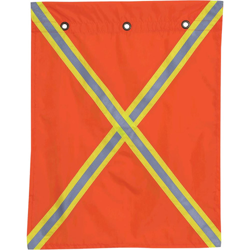 353 Drapeau avec bande r&eacute;fl&eacute;chissante, Polyester TGS INDUSTRIEL
