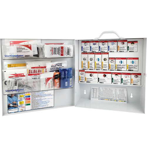 Armoire pour premiers soins SmartCompliance, R&eacute;pond &agrave; la norme CSA Z1220-17 type 3 environnements &agrave; haut risque, Petit (2-25 travailleurs) TGS INDUSTRIEL