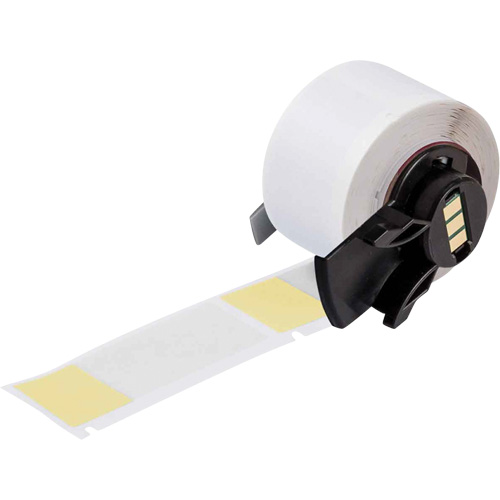 Self-Laminating Wrap-Around Wire & Cable Labels, Vinyl, 1" L x 2.5" H, White TGS INDUSTRIEL