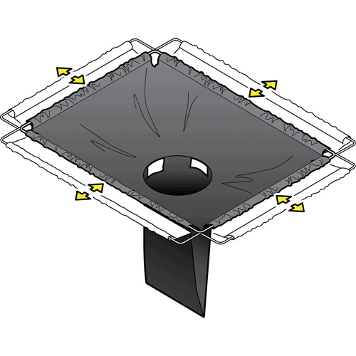 Bac de r&eacute;tention carr&eacute; Ultra-Drain Guard avec orifice de trop-plein, Huile & s&eacute;diments, 16" - 28" lo x 20" - 36" la TGS INDUSTRIEL