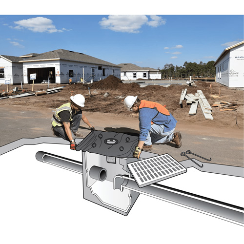 Ultra-Drain Guard&reg; Catch Basin Insert, Trash & Debris, 48" L x 36" W TGS INDUSTRIEL