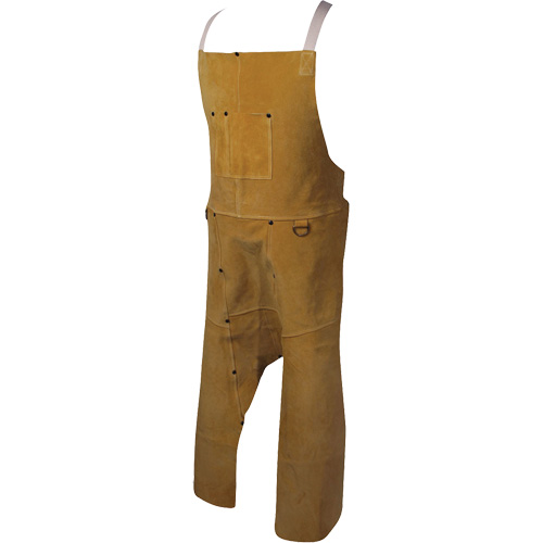Caiman&reg; Boarhide Apron, Split-Leg Bib, 42" L, Brown TGS INDUSTRIEL