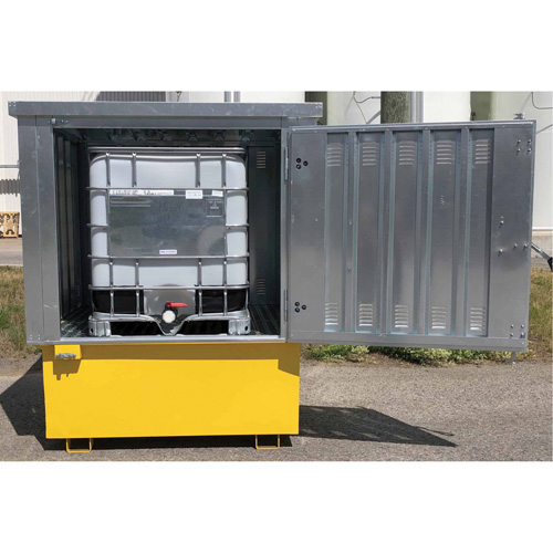 Steel Ultra-IBC Hard Top, 71.1" L x 83.1" W x 66.3" H, 5640 lbs. Load Capacity TGS INDUSTRIEL
