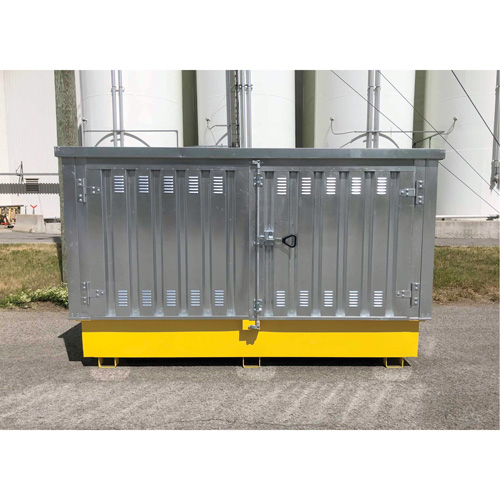 Steel Ultra-Twin IBC Hard Top, 123.4" L x 73.4" W x 66.4" H, 12250 lbs. Load Capacity TGS INDUSTRIEL