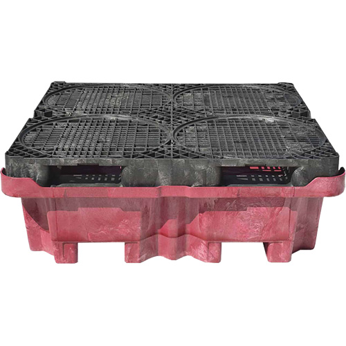 4-Drum Ultra-Spill King&reg; Drum Spill Pallet, 85 US gal. Spill Capacity, 51" x 51" x 17.5" TGS INDUSTRIEL