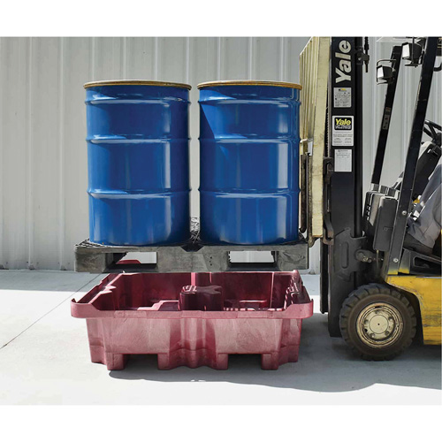 4-Drum Ultra-Spill King&reg; Drum Spill Pallet, 85 US gal. Spill Capacity, 51" x 51" x 17.5" TGS INDUSTRIEL