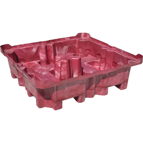4-Drum Ultra-Spill King&reg; Drum Spill Pallet, 85 US gal. Spill Capacity, 51" x 51" x 17.5" TGS INDUSTRIEL