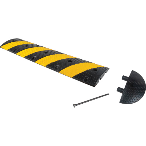 Speed Bump Kit, Rubber, 4' L x 11" W x 2" H TGS INDUSTRIEL
