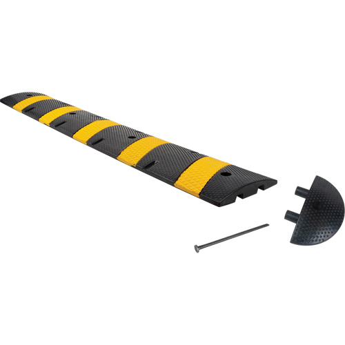 Speed Bump Kit, Rubber, 6' L x 11" W x 2" H TGS INDUSTRIEL