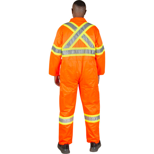Combinaison de s&eacute;curit&eacute; non doubl&eacute;e, Petit, Orange haute visibilit&eacute; TGS INDUSTRIEL