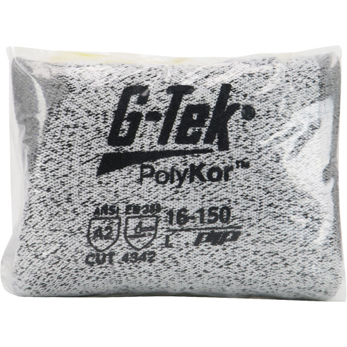 Gants r&eacute;sistants aux coupures G-Tek en tricot sans couture, Taille T-petit, Calibre 13, Rev&ecirc;tement Polyur&eacute;thane, Enveloppe en PolyKor, ASTM ANSI niveau A2/EN 388 niveau B TGS INDUSTRIEL