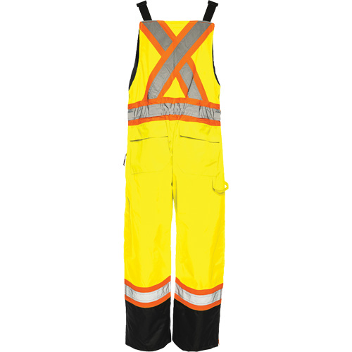 TO1 Winter Traffic Overalls, Polyester, Small, Black/High Visibility Lime-Yellow TGS INDUSTRIEL