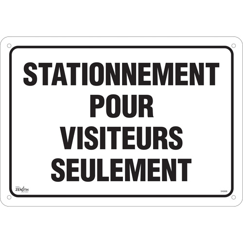 Enseigne  Stationnement pour visiteurs , 14" x 20", Aluminium, Français TGS INDUSTRIEL