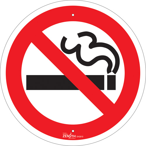 Enseigne de s&eacute;curit&eacute; conforme &agrave; la CSA - No Smoking, 12" x 12", Aluminium, Pictogramme TGS INDUSTRIEL