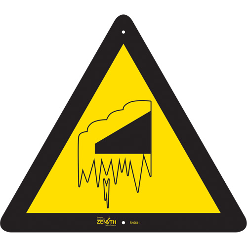 Enseigne de s&eacute;curit&eacute; conforme &agrave; la CSA -Falling Snow/Ice, 12" x 12", Aluminium, Pictogramme TGS INDUSTRIEL