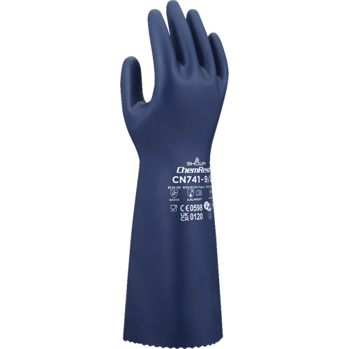 CN741 Chemical-Resistant Gloves, Size Small/7, 15" L, Nitrile, 15-mil TGS INDUSTRIEL