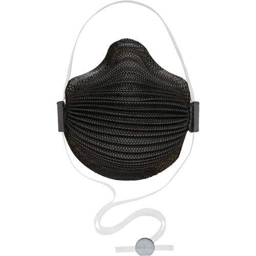 AirWave M Series Black Disposable Masks with SmartStrap&reg; & Nose Flange, N95, NIOSH Certified, Medium/Large TGS INDUSTRIEL