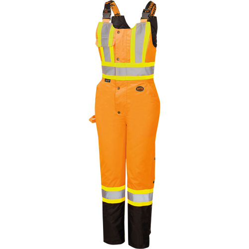 5040BBW Women's High-Visibility Waterproof Safety Overalls, Polyester, X-Small, Black/High Visibility Orange TGS INDUSTRIEL