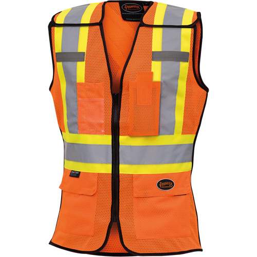 486 Veste de s&eacute;curit&eacute; d&eacute;tachable haute visibilit&eacute;, Orange haute visibilit&eacute;, T-petit, Polyester TGS INDUSTRIEL