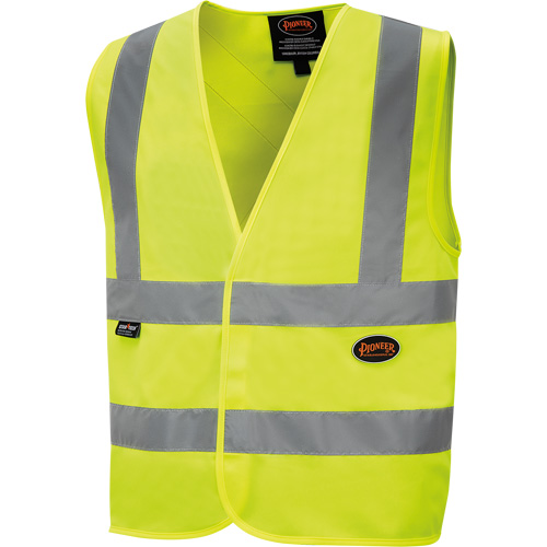6886 Veste de s&eacute;curit&eacute; haute visibilit&eacute; en tricot chaîne, Jaune lime haute visibilit&eacute;, Petit, Polyester TGS INDUSTRIEL
