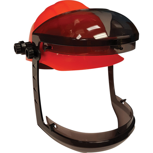 Visi&egrave;re Facetech avec attache pour casques de s&eacute;curit&eacute; &agrave; fentes, Suspension Rochet TGS INDUSTRIEL