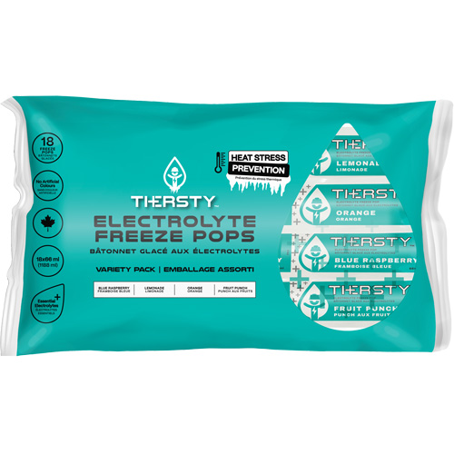 Hydration Drink Freeze Pops, Frozen, Mixed Flavours TGS INDUSTRIEL