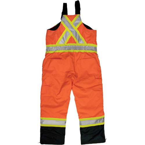 Ripstop Insulated Safety Bib Overall, Polyester, X-Small, High Visibility Orange TGS INDUSTRIEL