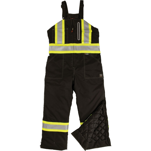 Ripstop Insulated Safety Bib Overall, Polyester, X-Small, Black TGS INDUSTRIEL