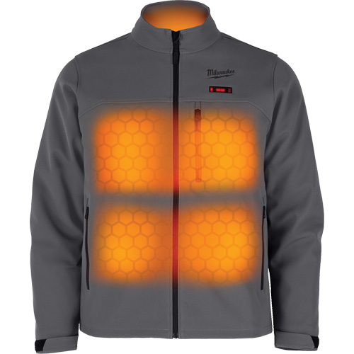 M12 Heated Toughshell Jacket (Jacket Only), Men's, Large, Grey TGS INDUSTRIEL
