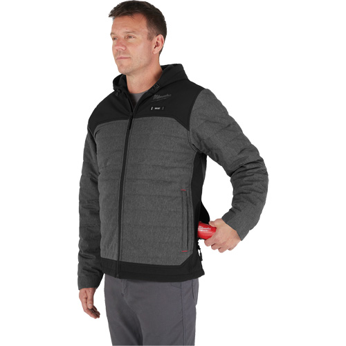 Veste chauffante M12 QuietShell avec pile, Hommes, Petit, Gris TGS INDUSTRIEL