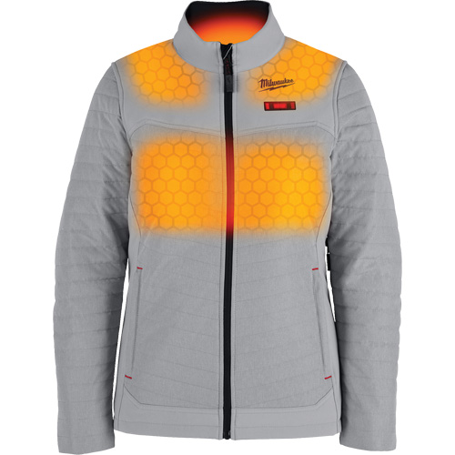 M12 Heated Axis Jacket with Battery, Women's, Small, Grey TGS INDUSTRIEL