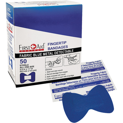 Bandages, Fingertip, Fabric Metal Detectable, Non-Sterile TGS INDUSTRIEL