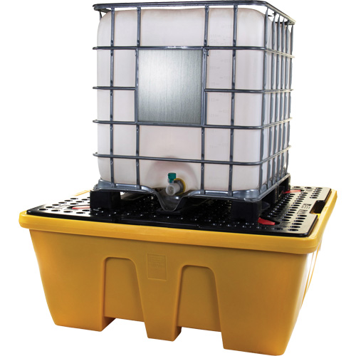 Palette de d&eacute;versements IBC, Capacit&eacute; de d&eacute;versement 333 gal. US, 66" x 66" x 27,5" TGS INDUSTRIEL