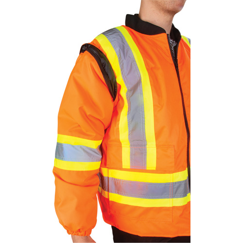 Parka d'hiver imperm&eacute;able 7-en-1, Orange haute visibilit&eacute;, Moyen TGS INDUSTRIEL