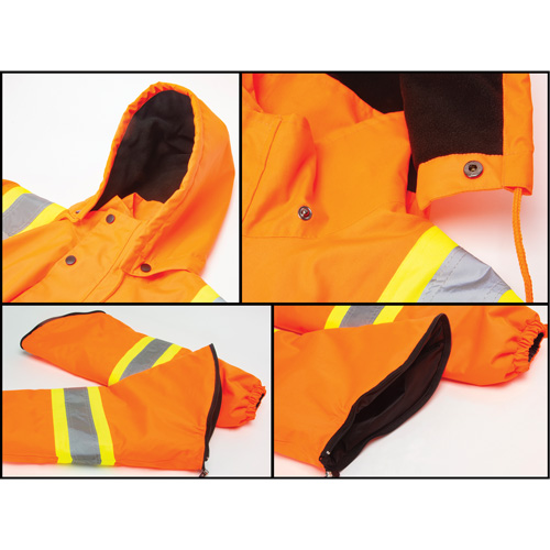 Parka d'hiver imperm&eacute;able 7-en-1, Orange haute visibilit&eacute;, Moyen TGS INDUSTRIEL