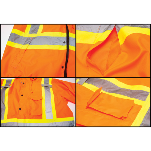 Parka d'hiver imperm&eacute;able 7-en-1, Orange haute visibilit&eacute;, Moyen TGS INDUSTRIEL