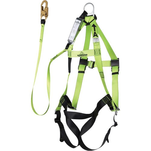 FBH-10000A6440-4 Harnais & longe classe A de 4' avec capacit&eacute; de 350 lb, Combinaison harnais/longe TGS INDUSTRIEL