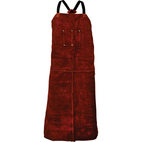 Tillman&reg; 3842 Cowhide Apron, Bib, 42" L, Brown TGS INDUSTRIEL