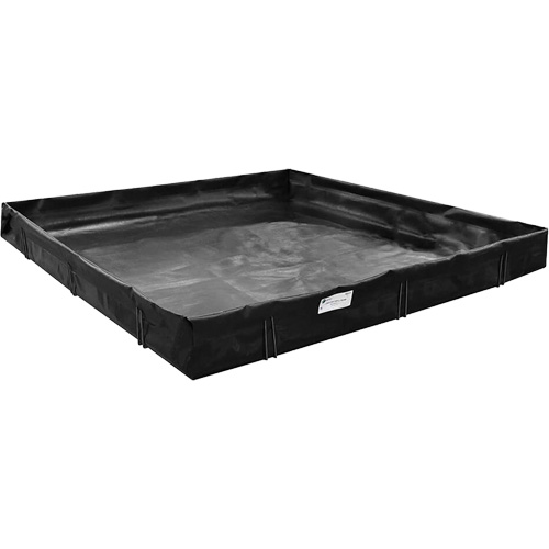 Berme de confinement des d&eacute;versements, Capacit&eacute; 179 gal. US, 6' la x 4' lo x 1" h, Support en L TGS INDUSTRIEL