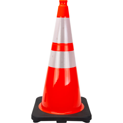 Premium Traffic Cone, 28", Orange, 4" & 6" Reflective Collar(s) TGS INDUSTRIEL