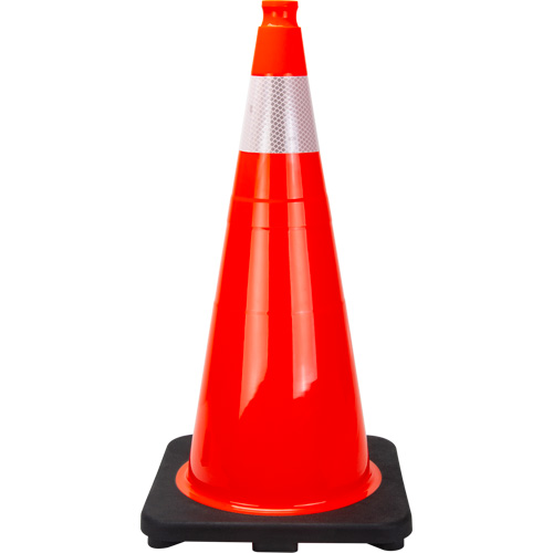 Premium Traffic Cone, 28", Orange, 4" Reflective Collar(s) TGS INDUSTRIEL