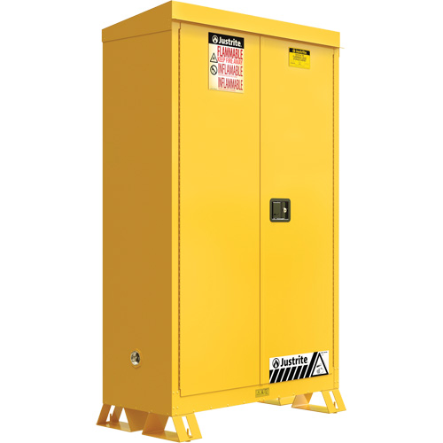 Outdoor Flammable Storage Cabinet, 45 gal., 2 Door, 43" W x 65" H x 18" D TGS INDUSTRIEL