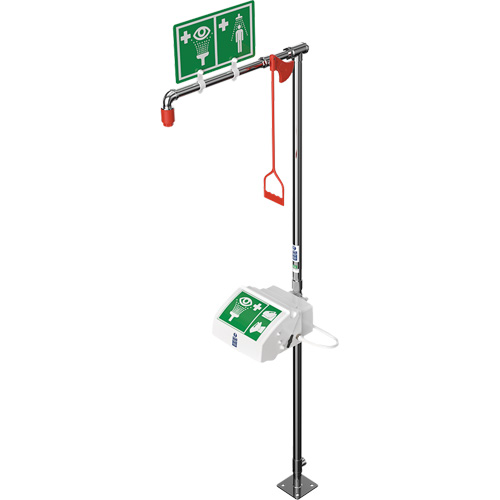Douche combin&eacute;e avec cuvette ferm&eacute;e en ABS et entr&eacute;e inf&eacute;rieure, Socle TGS INDUSTRIEL
