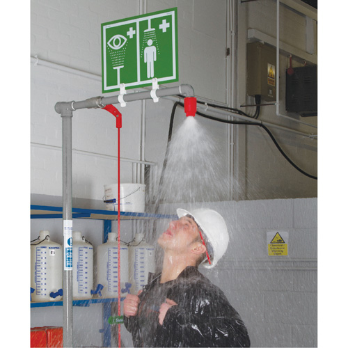 Combination Shower with Closed ABS Bowl & Top Inlet, Pedestal TGS INDUSTRIEL