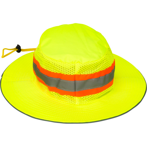 Chapeau de p&ecirc;cheur &agrave; refroidissement par &eacute;vaporation, Lime haute visibilit&eacute; TGS INDUSTRIEL