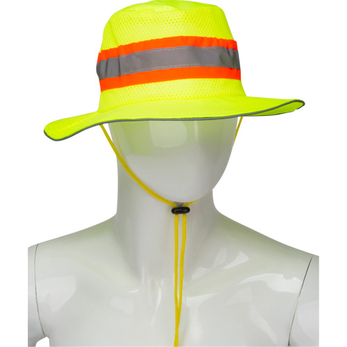 Chapeau de p&ecirc;cheur &agrave; refroidissement par &eacute;vaporation, Lime haute visibilit&eacute; TGS INDUSTRIEL