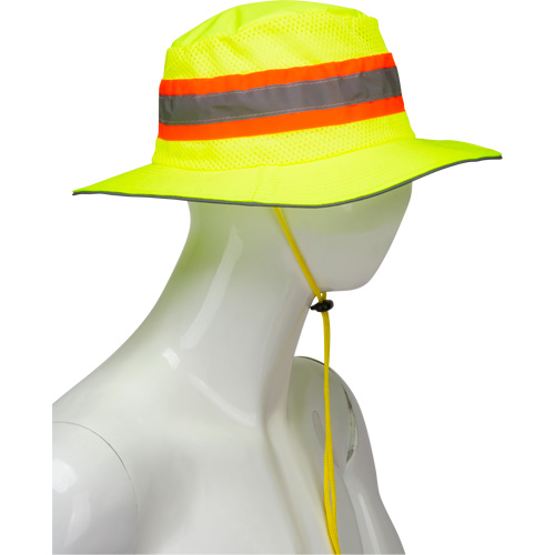 Chapeau de p&ecirc;cheur &agrave; refroidissement par &eacute;vaporation, Lime haute visibilit&eacute; TGS INDUSTRIEL
